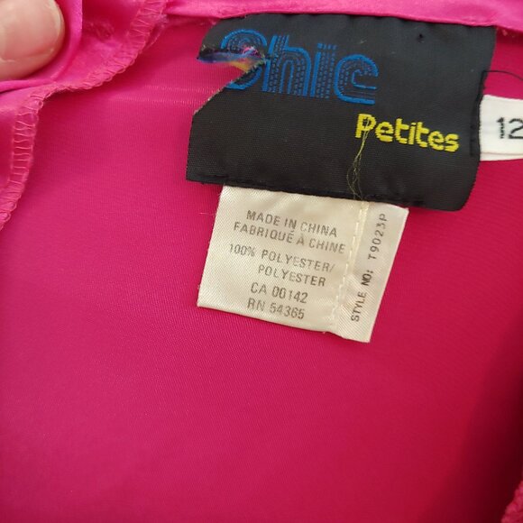 Vintage 80's Fucshia Pink Blouse - Picture 5 of 5